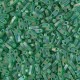 Miyuki quarter tila 5x1.2mm beads - Matted transparent green ab QTL-146FR